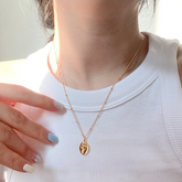 Europe and the United States new oval rose necklace -DMS00071